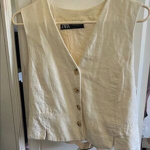 Zara linen vest